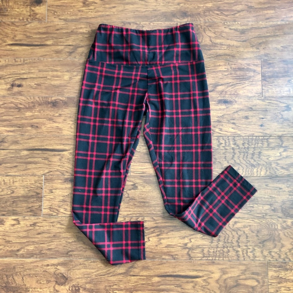 Plaid High Waist Legging